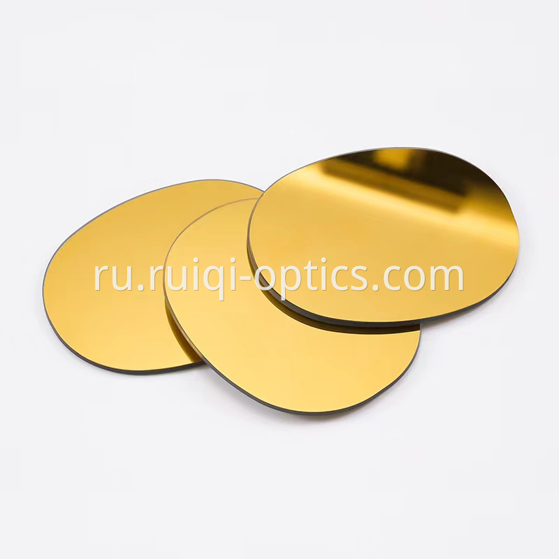 round gold mirror